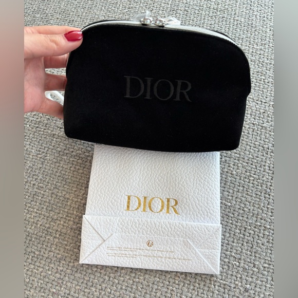 Dior  Black Velour Clutch Cosmetic Pouch Limited Edition VIP Gift Brand New - Picture 7 of 7